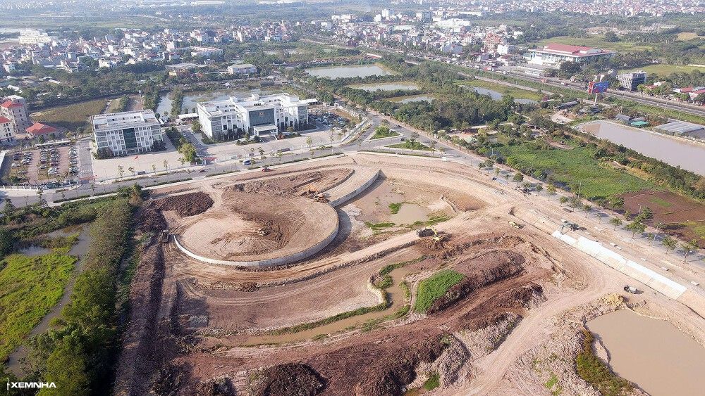 Cận cảnh công viên hơn 7 ha ở huyện Gia Lâm đang xây dựng - ảnh 3