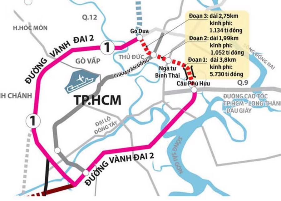 Đường vành đai 2 TP.HCM: Dự kiến bồi thường giá đất ở cao nhất 111,5 triệu đồng/m2 - ảnh 1