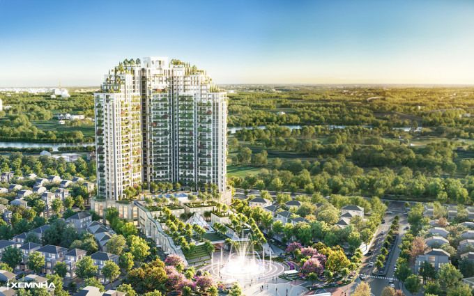 Sắp cất nóc chung cư đầu tiên của đại đô thị Eco Central Park - ảnh 2