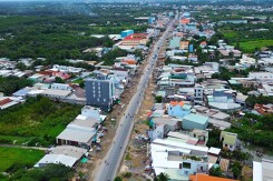 Hình ảnh quốc lộ 50 qua huyện Bình Chánh sau gần hai năm thi công mở rộng
