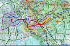 Phương án hướng tuyến của đường sắt Thủ Thiêm - Long Thành
