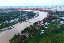 Toàn cảnh đường gần 4.000 tỷ đang mở ven sông Cái ở TP Biên Hòa